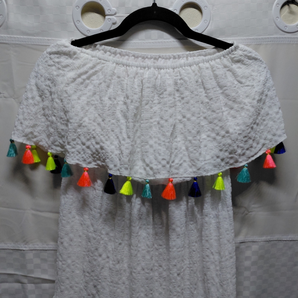 Lilly Pulitzer White Dress with Pink Label and Black Trim - Picture 3 of 11